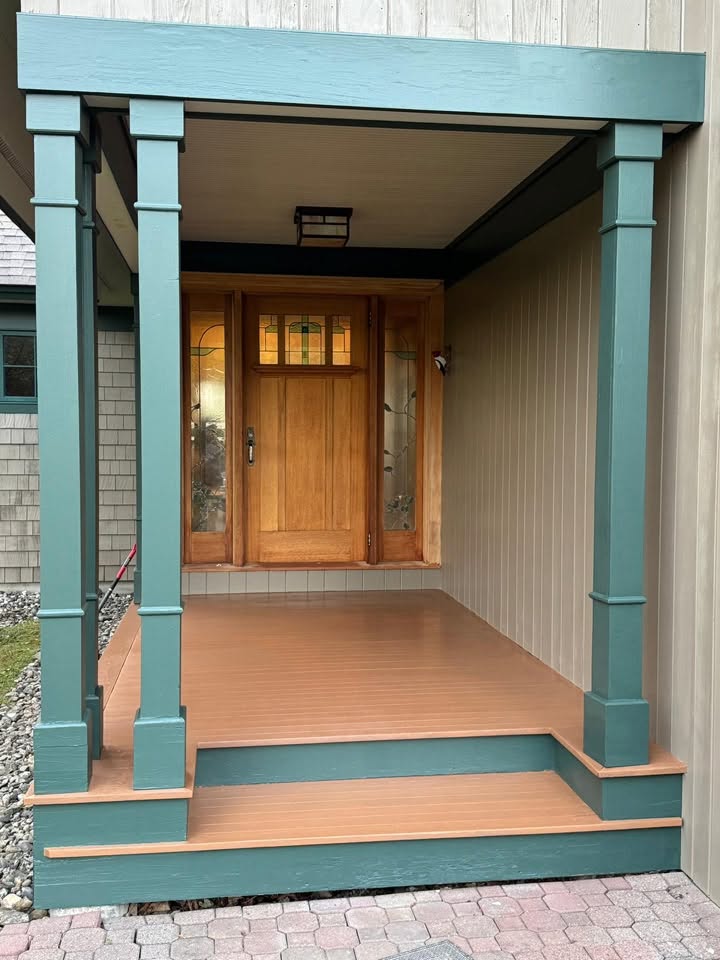 Painted porch and exterior trim